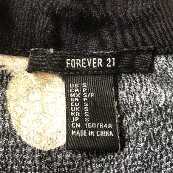 Forever 21 Button Up Pineapple Shirt - Picture 3 of 3